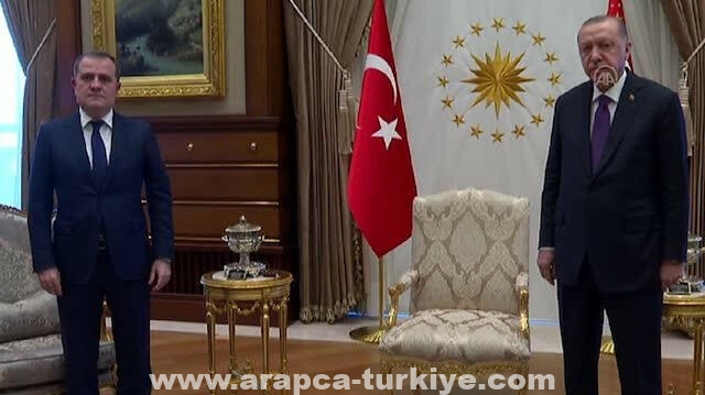 الرئيس أردوغان يستقبل وزير خارجية أذربيجان