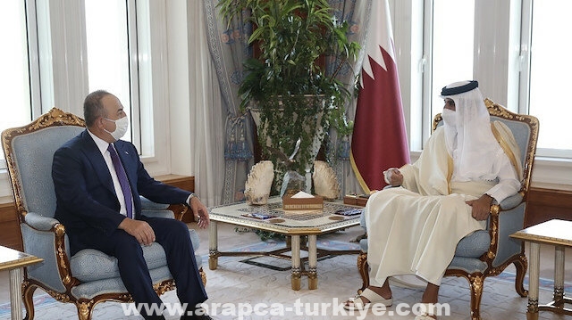 أمير قطر يبحث مع تشاووش أوغلو المستجدات الإقليمية والدولية