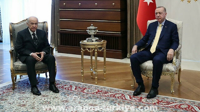 انتهاء لقاء أردوغان مع زعيم الحركة القومية في أنقرة
