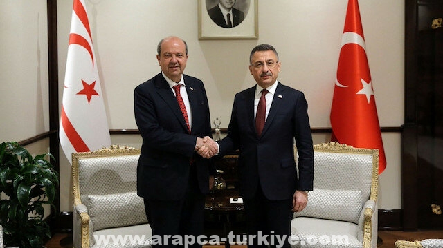 نائب أردوغان يلتقي رئيس وزراء قبرص التركية