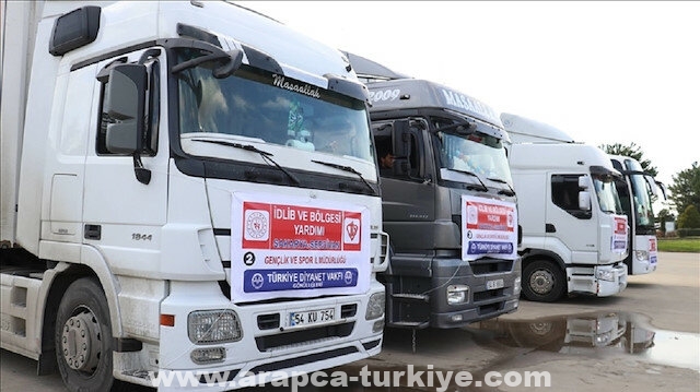 "صقاريا" التركية ترسل 11 شاحنة مساعدات إلى إدلب السورية