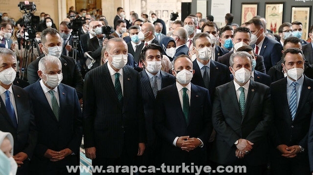 أردوغان يشارك في افتتاح معرض النشيد الوطني