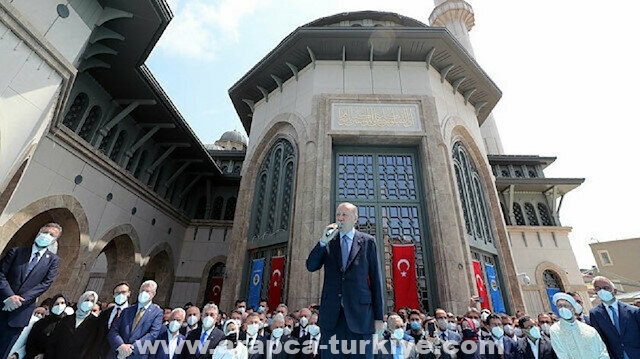 الرئيس أردوغان: مسجد تقسيم "رمز جديد" لاستقلال تركيا