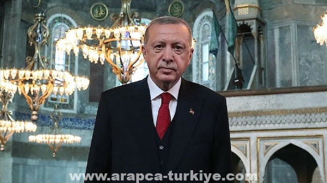أردوغان يوجه رسالة تهنئة بالذكرى الأولى لإعادة فتح "آيا صوفيا"