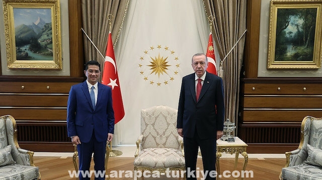 الرئيس أردوغان يستقبل وزير الصناعة الماليزي