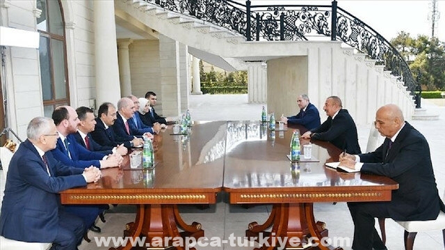 رئيس أذربيجان يستقبل وفدا من "العدالة والتنمية" التركي