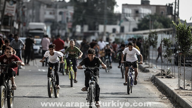 غزة...سباق دراجات للأطفال للمطالبة بوقف "تسليح إسرائيل"