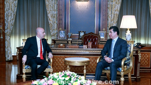 أربيل.. السفير التركي لدى بغداد يلتقي نيجيرفان بارزاني