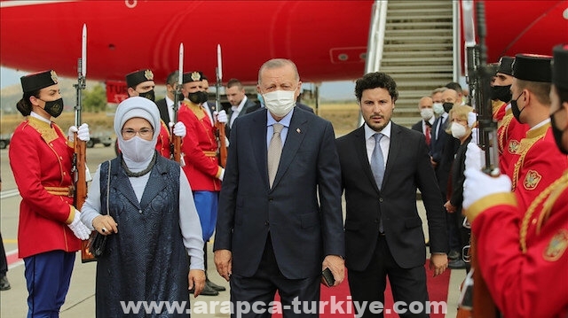 أردوغان يصل الجبل الأسود قادما من البوسنة