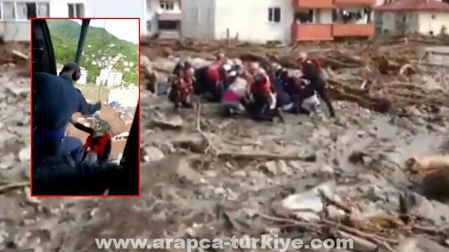 الجيش التركي يجلي 545 مواطنا عالقا بسبب فيضانات الشمال