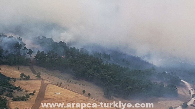 تواصل جهود إخماد حرائق الغابات بموغلا التركية