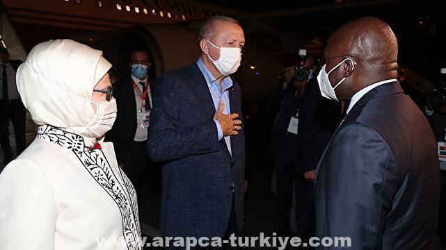 الرئيس أردوغان يصل أنغولا في مستهل جولة إفريقية