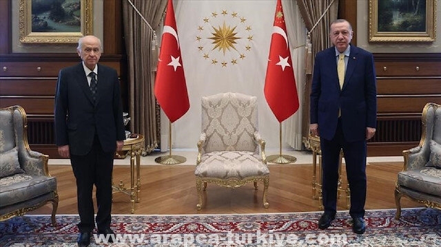 أردوغان يلتقي رئيس حزب الحركة القومية