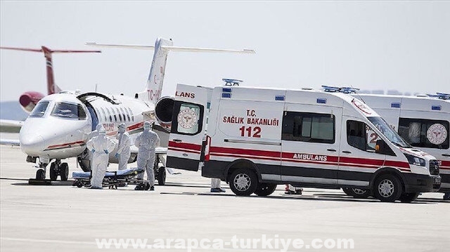 عبر طائرات الإسعاف.. الصحة التركية تنقل 154 مريضا إلى البلاد