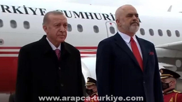 الرئيس أردوغان يصل ألبانيا في زيارة رسمية