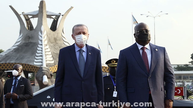 رئيس الكونغو الديمقراطية يستقبل أردوغان بمراسم رسمية