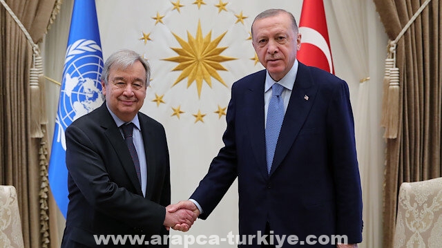 الرئيس أردوغان يستقبل غوتيريش في أنقرة