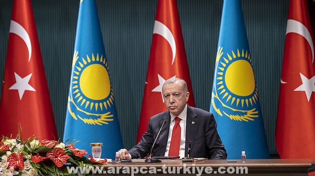 أردوغان: نهدف لرفع حجم التجارة مع كازاخستان لـ10 مليارات دولار