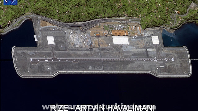 "غوكتورك1" يلتقط صورا لمطار "ريزة ـ أرتفين" بعد افتتاحه