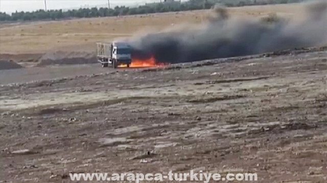 تدمير شاحنة مفخخة تابعة لـ "واي بي جي" الإرهابي شمالي سوريا