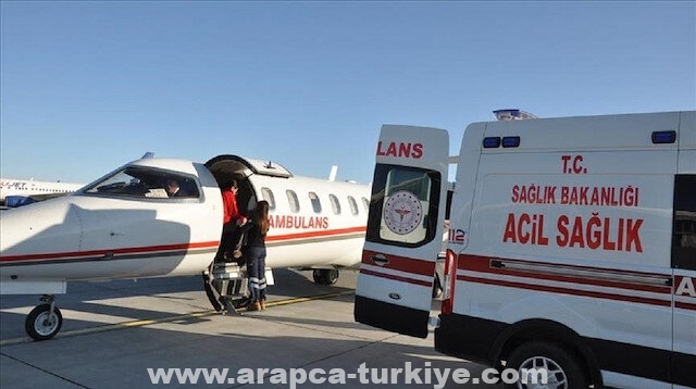 تركيا تخصص طائرة إسعاف لنقل أحد مواطنيها من باكو إلى طرابزون