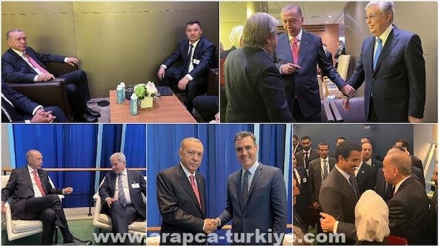 نيويورك.. الرئيس أردوغان يلتقي عددا من زعماء العالم