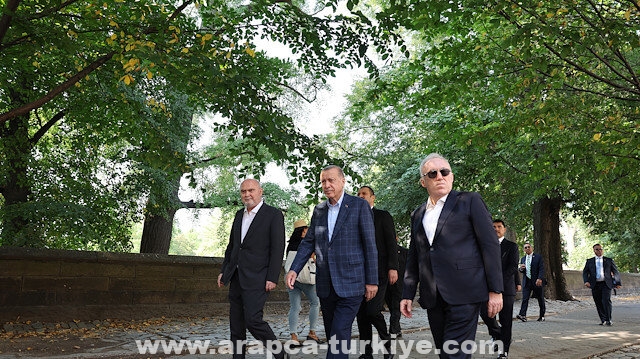 نيويورك.. الرئيس أردوغان يزور حديقة "سنترال بارك"