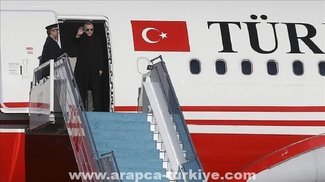أردوغان يصل أنقرة عائدا من تركمانستان