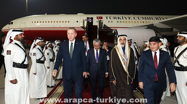 الرئيس أردوغان يصل الدوحة لحضور اختتام المونديال