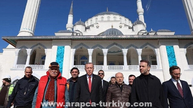 أردوغان يتفقد جامع "خير الدين بربروس باشا" بإسطنبول
