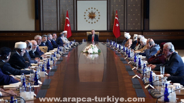 الرئيس أردوغان يستقبل وفد الاتحاد العالمي لعلماء المسلمين