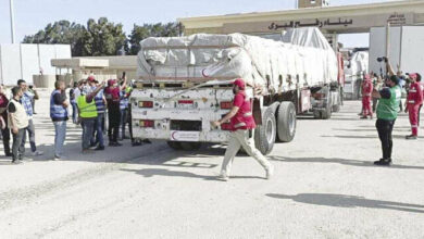 الهلال الأحمر الفلسطيني: دخول 65 شاحنة مساعدات لغزة