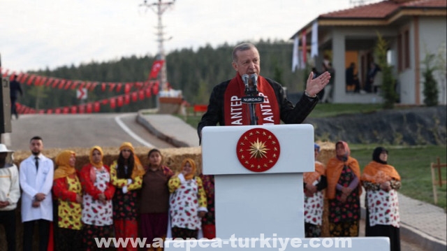 أردوغان: أعمال بناء 14 ألف منزل في غازي عنتاب مستمرة بوتيرة متسارعة