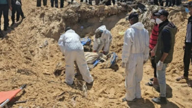 الدفاع المدني بغزة: 58 جثة جديدة في 3 مقابر جماعية بمستشفى ناصر