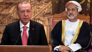 أردوغان وسلطان عمان يبحثان الهجمات الإسرائيلية على غزة