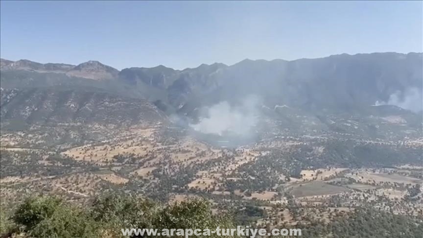 الدفاع التركية: "بي كي كي" الإرهابي يحرق غابات في شمالي العراق