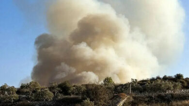 اندلاع حريق بالجولان المحتل إثر انفجار مسيّرتين أُطلقتا من لبنان